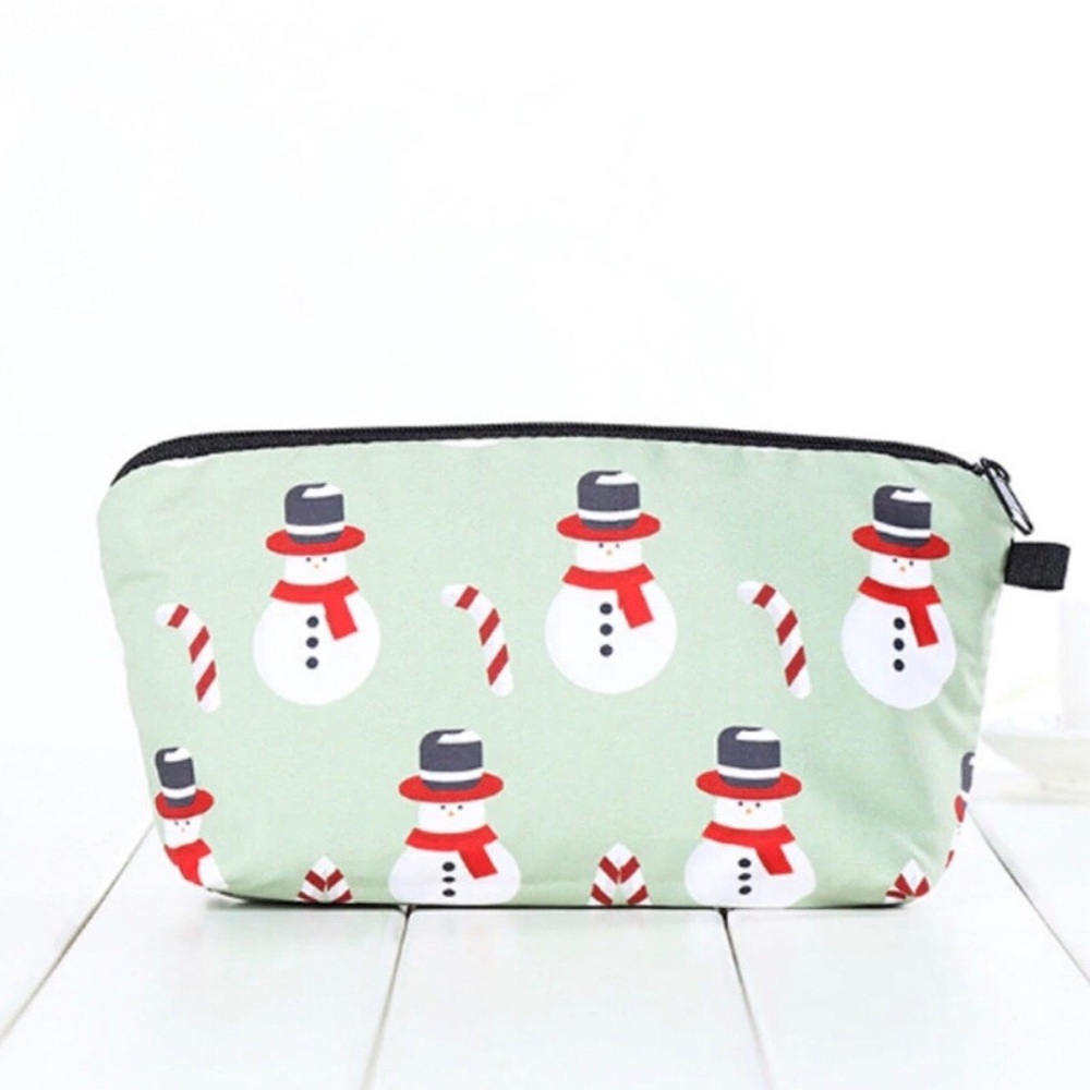 Snowman cosmetic bag